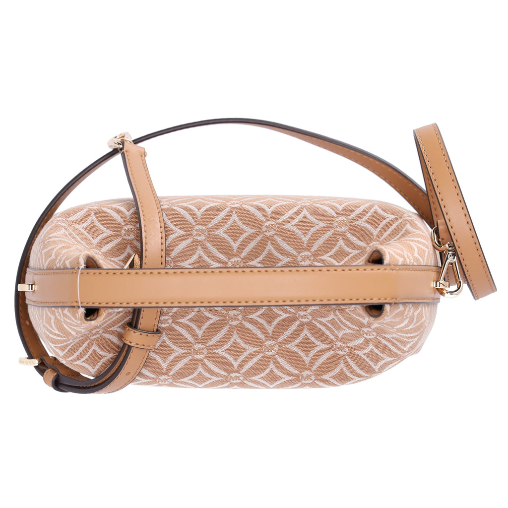 Michael Kors Ember Small Shoulder Crossbody Bag MK Jacquard Deer Tan Multi