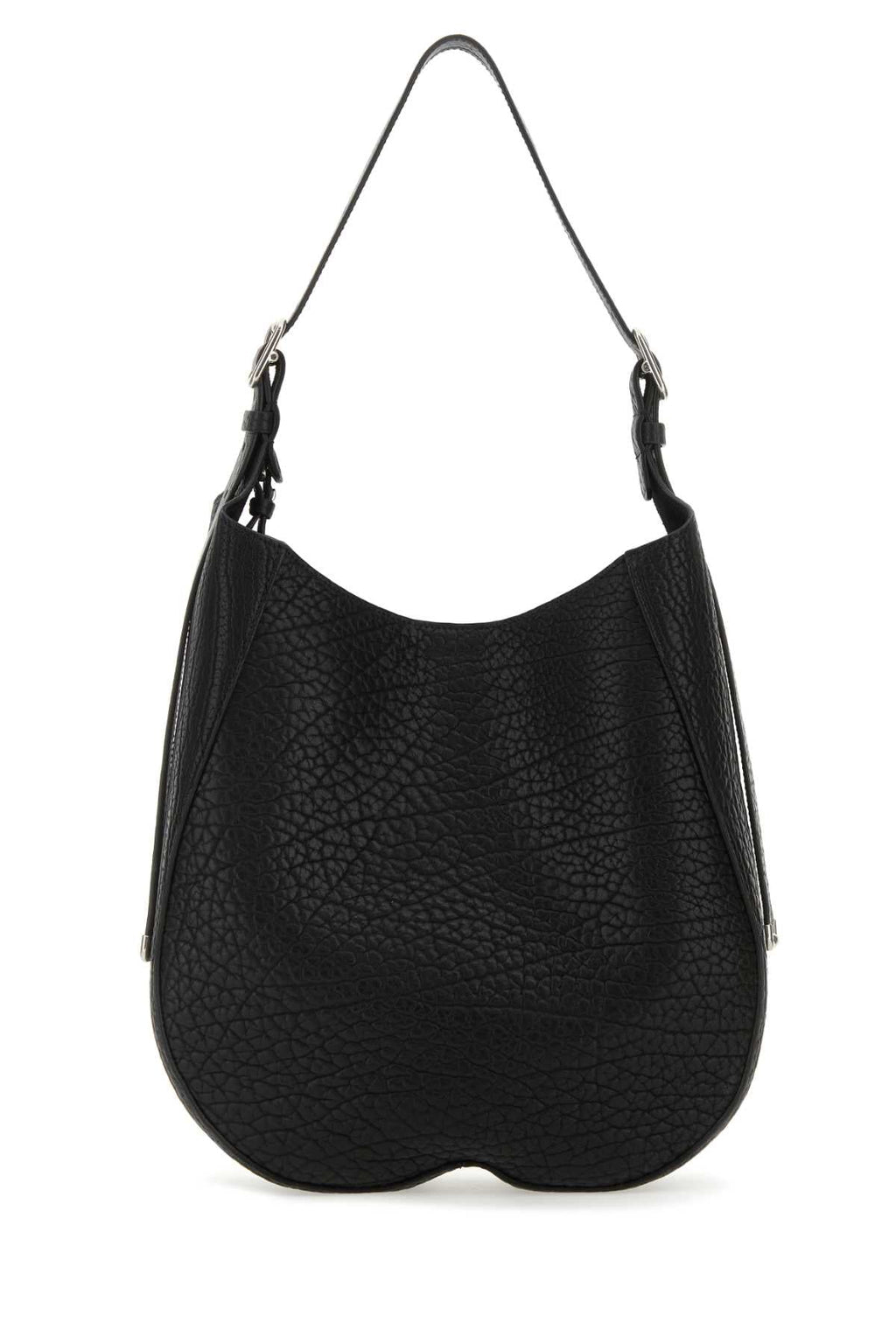 Burberry Women Black Leather Medium Chess Shoulder Bag