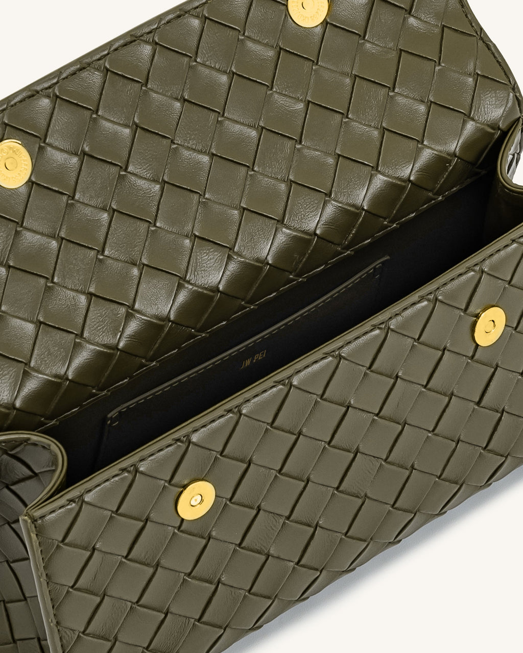 Keyla Weave Texture Top Handle Bag - Olive Green