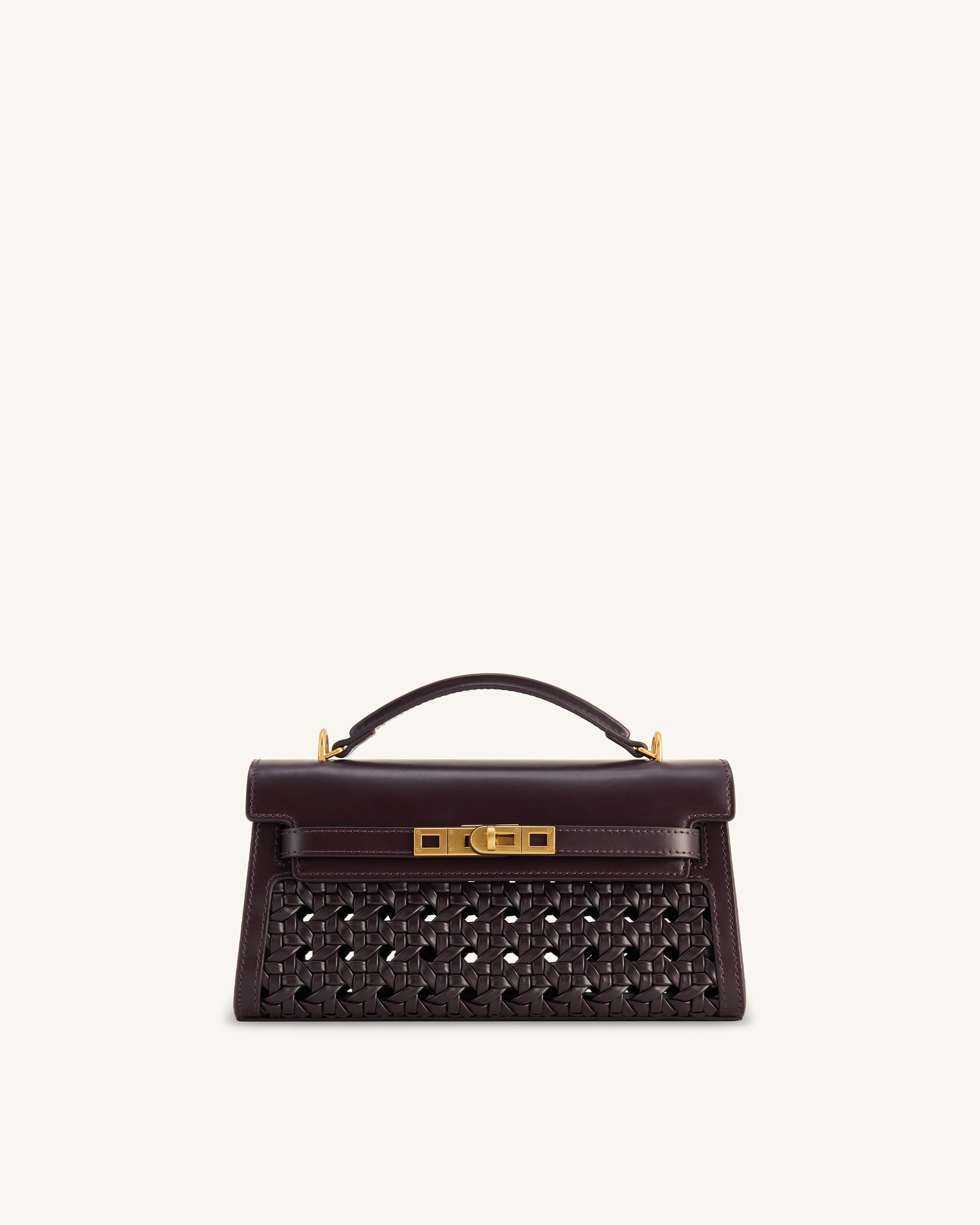 Noor Top Handle Bag - Dark Red