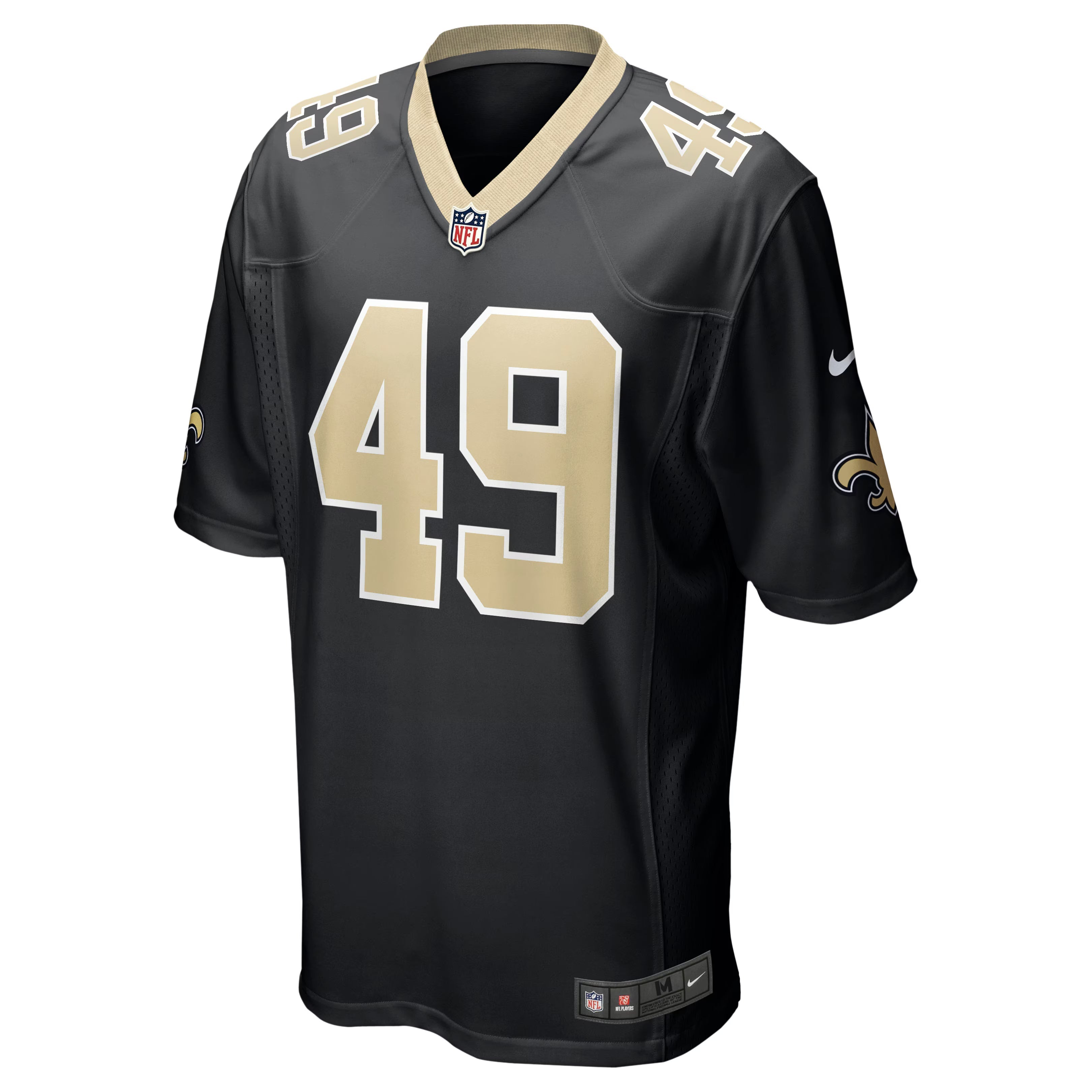 New Orleans Saints Zach Wood Black Game Jersey