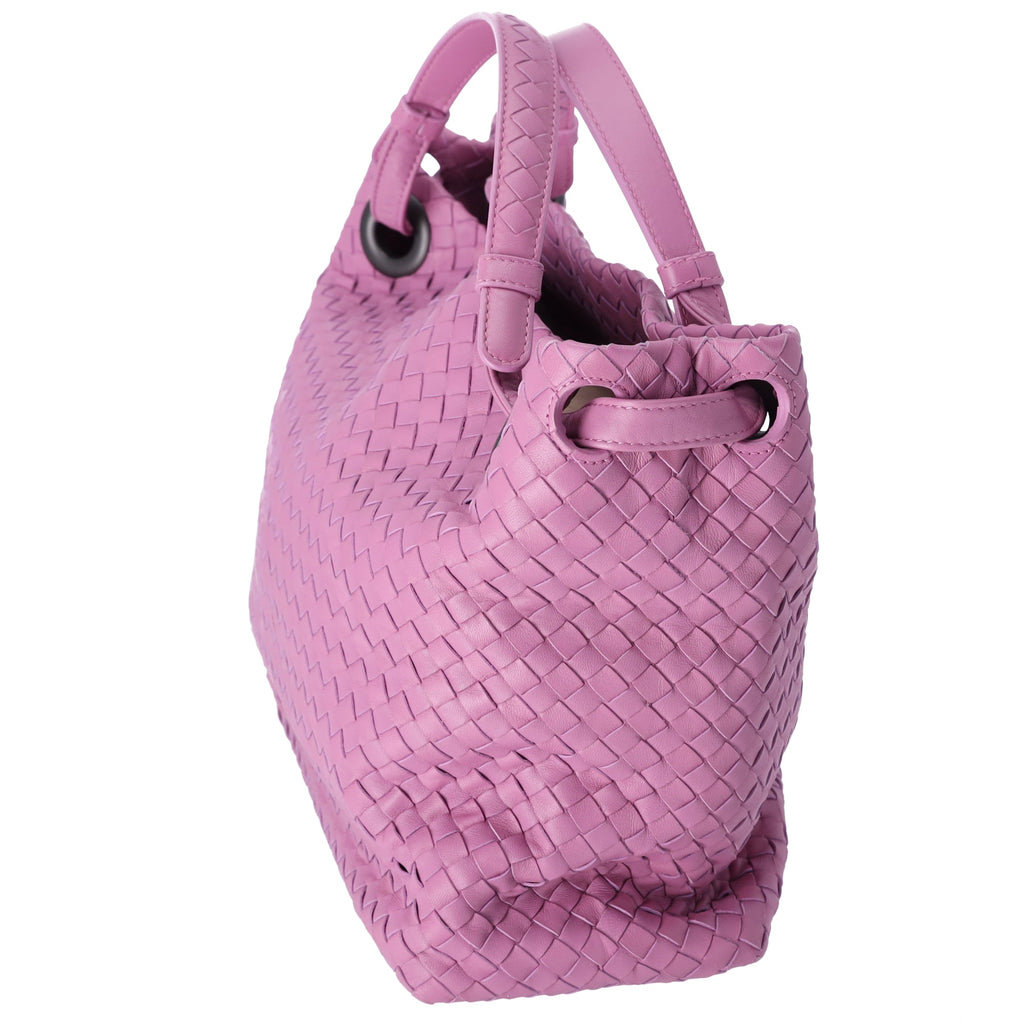BOTTEGA VENETA Medium Garda Bag Handbag Pink Leather