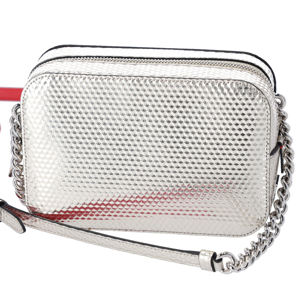 Christian Louboutin Rubylou Mini Shoulder Bag Gold Leather Glitter