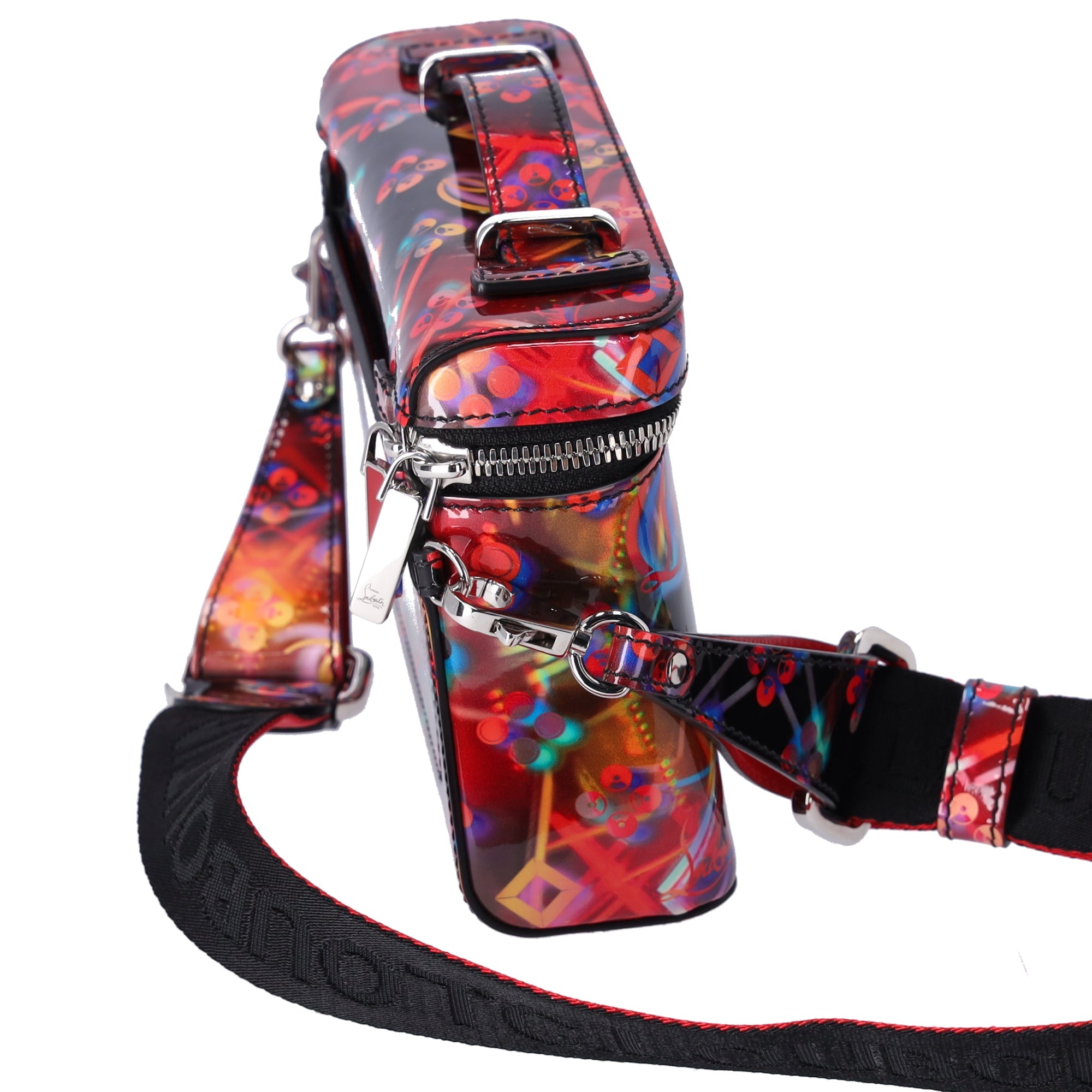 Christian Louboutin Kipi Patent Leather Messenger Bag Multi