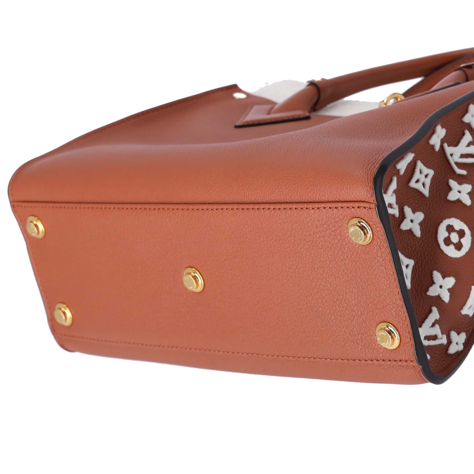 Louis Vuitton On My Side MM Monogram Tuffetage Tote Bag M21004 Brown