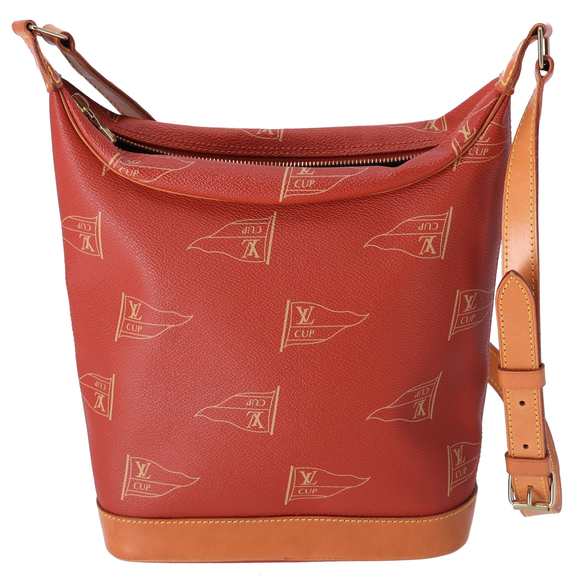 Louis Vuitton Le Touque Americas Cup Shoulder Bag M80027 Red PVC