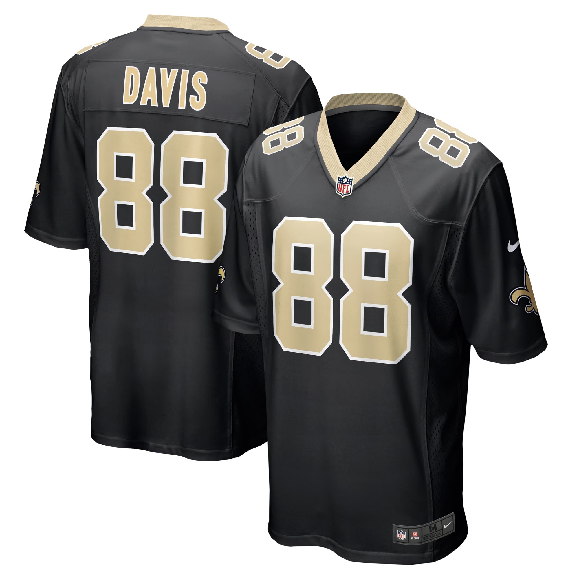 New Orleans Saints Shaquan Davis Black Game Jersey