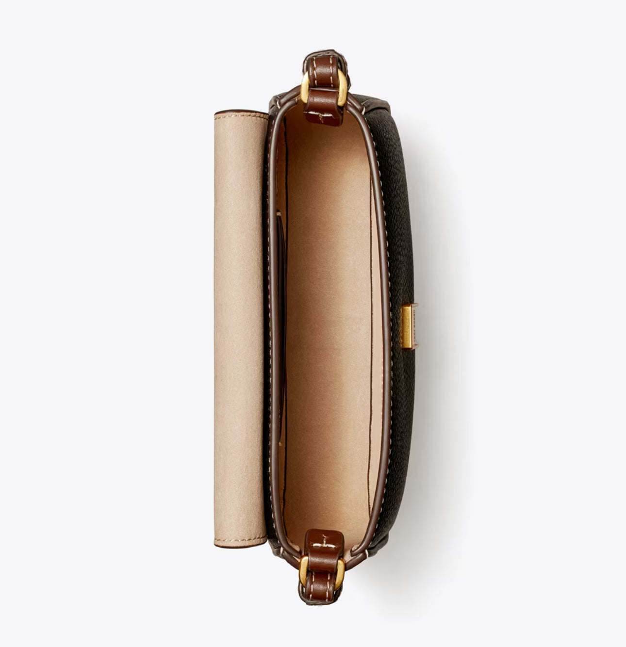 NWT Tory Burch Mini Leather Flap Shoulder/Crossbody Bag In Gold/Black Multi