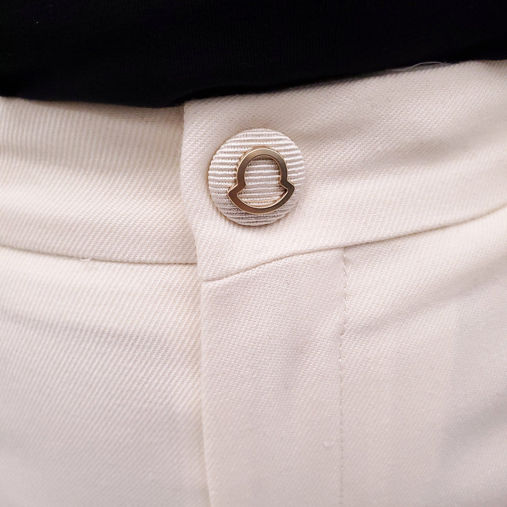MONCLER CREAM TROUSERS - SIZE 38