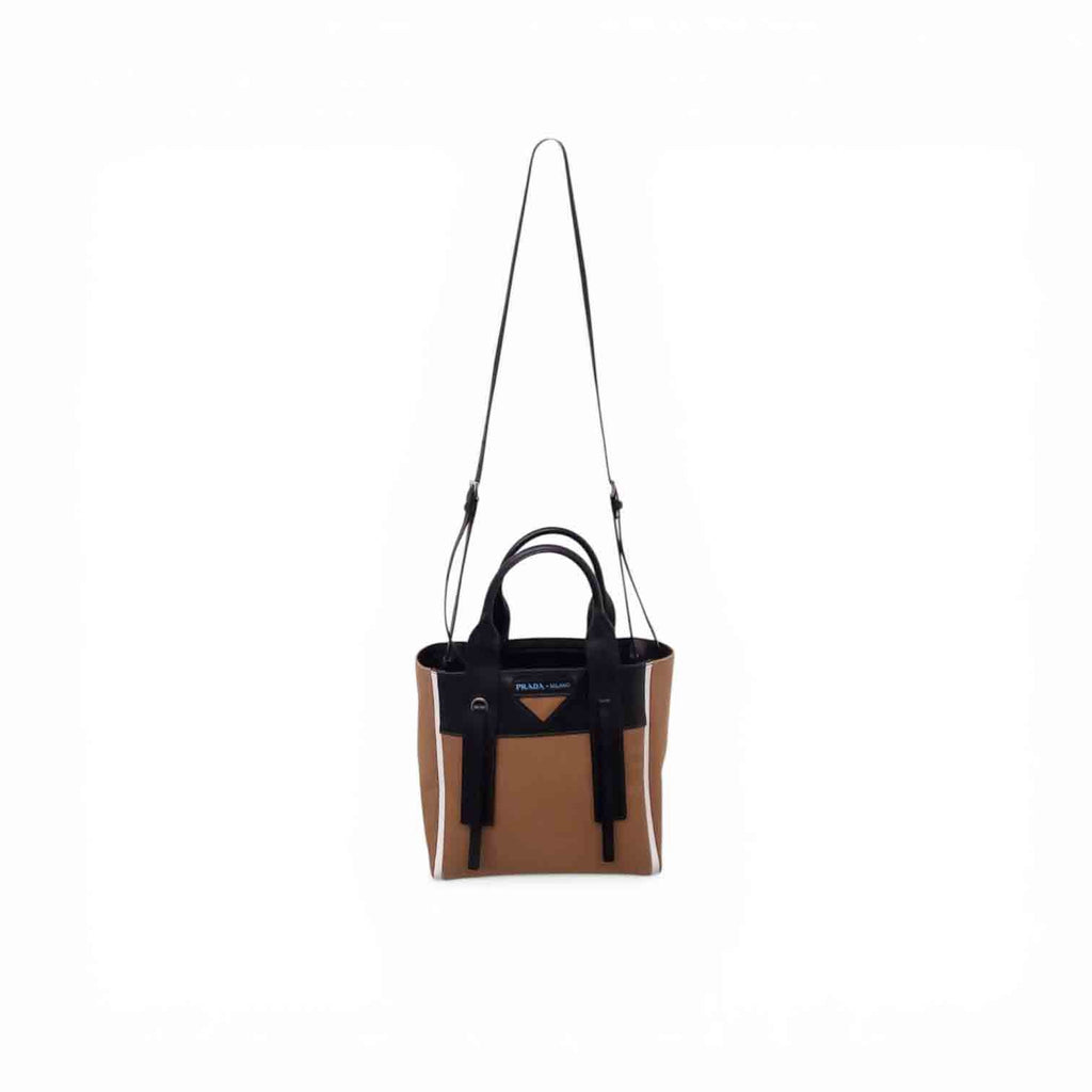 PRADA OUVERTURE CANVAS CROSSBODY TOTE