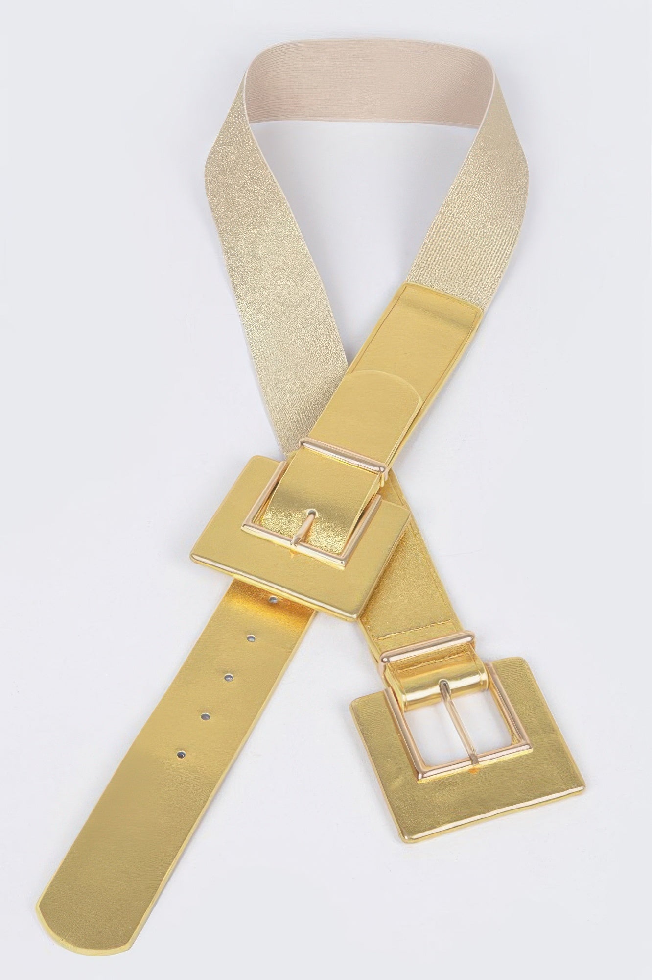 Two Buckle Plus Size Elastic Belt