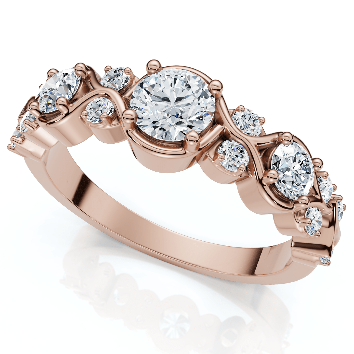 1/2Ct Minerva Diamond Wedding Anniversary Ring 10k Gold Lab Grown