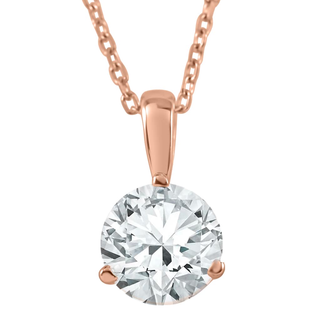 2 ct Solitaire Lab Grown Diamond Pendant available in 14K and Platinum