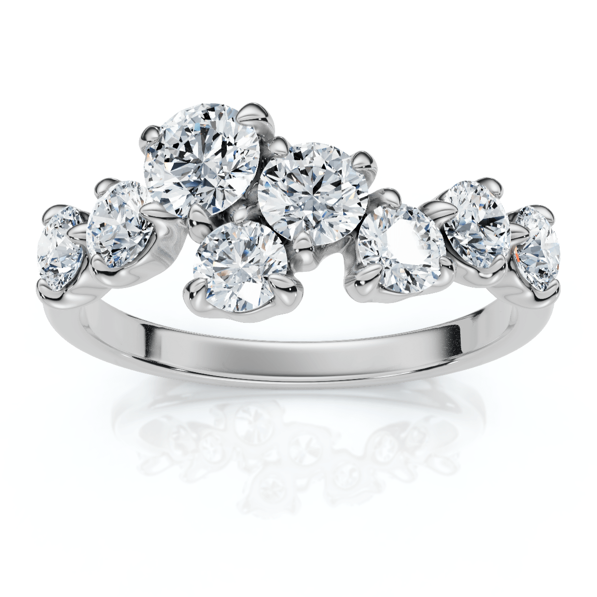 2Ct TW Diamond Constellation Anniversary Ring 14k Gold or Platinum Lab Grown
