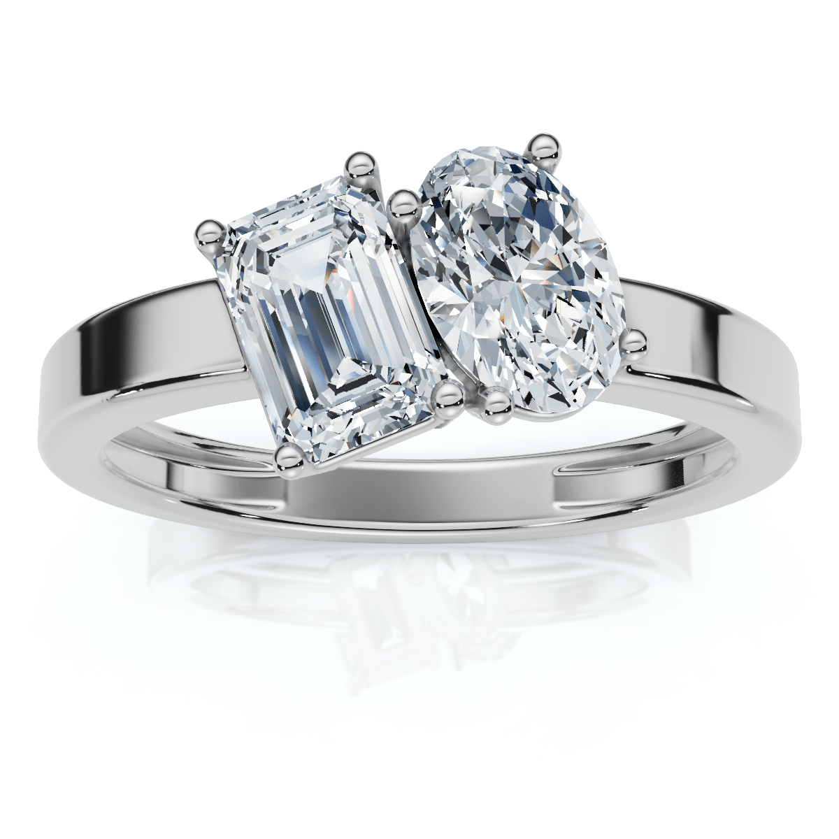 Toi Et Moi 1ct Diamond Ring 14k Gold Lab Grown