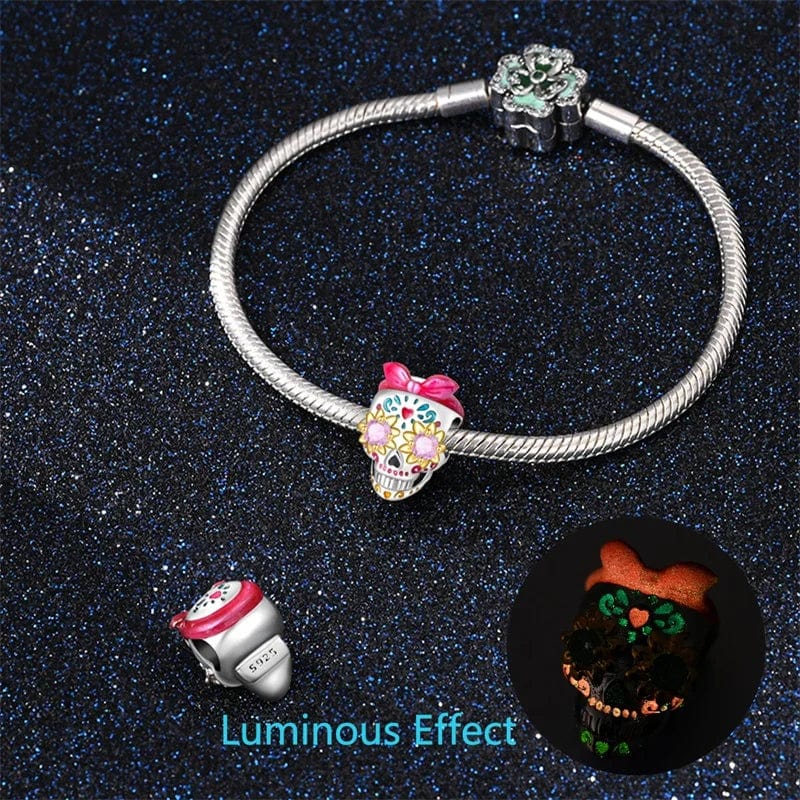 Glow-in-the-Dark Barbie Skull Charm