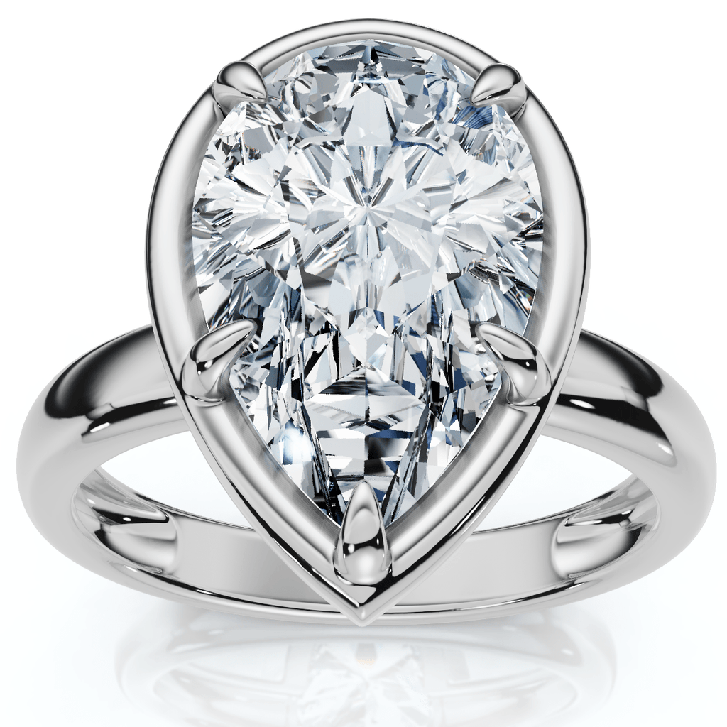 Certified 3Ct Pear Alissa Engagement Solitaire Ring 14k Gold or Pt Lab Grown