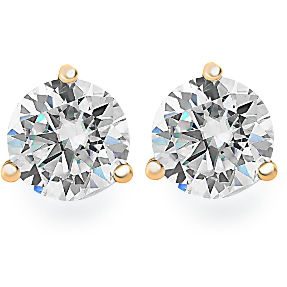 .40Ct Round Brilliant Cut Natural Quality VS2-SI1 Diamond Stud Earrings in 14K Gold Martini Setting