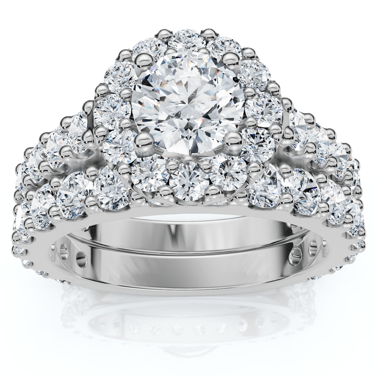 2Ct Diamond Engagement Wedding Engagement Ring Set 10k Gold Lab Grown