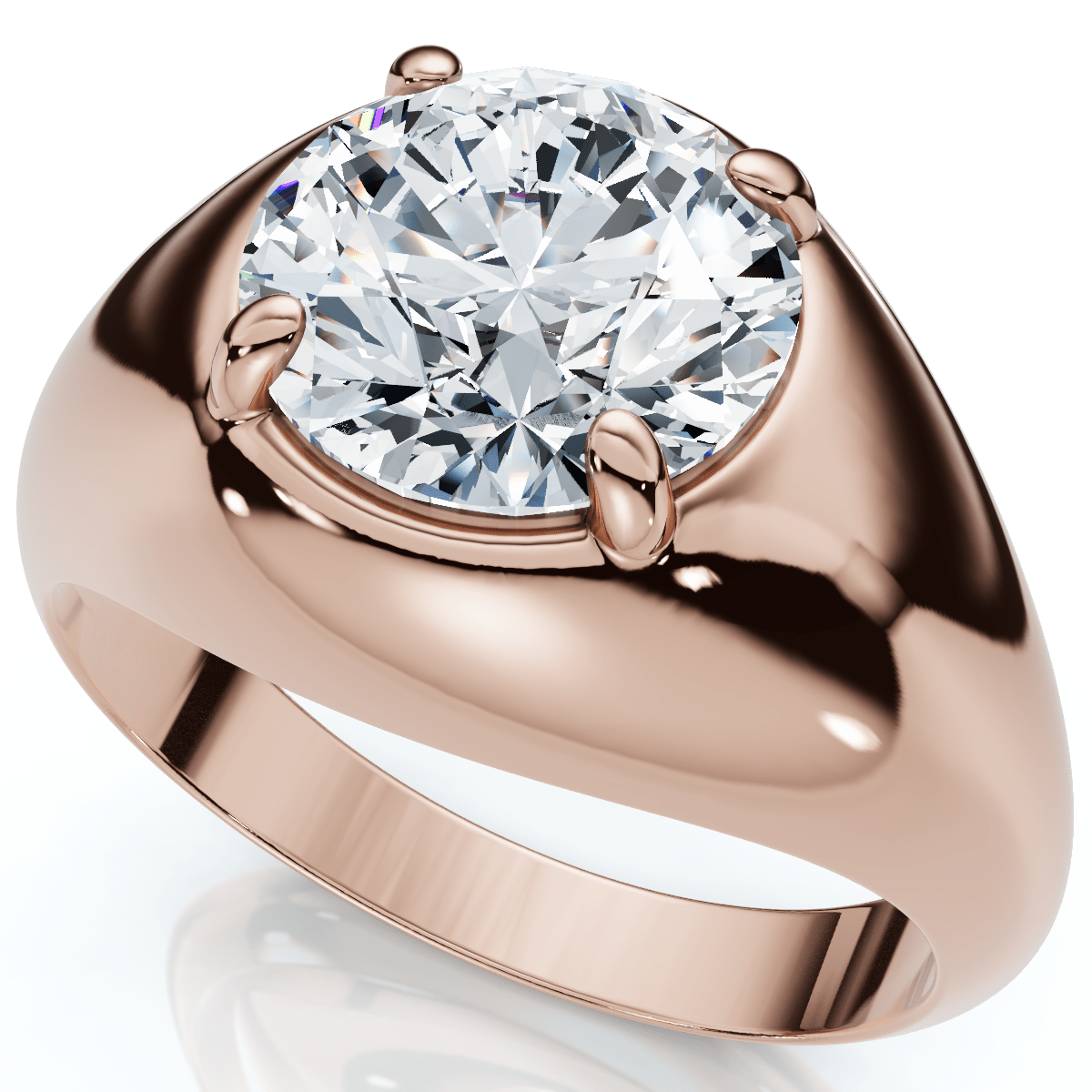 Ceritified Men's 3Ct Diamond Wedding Anniversary Ring Gold Lab Grown