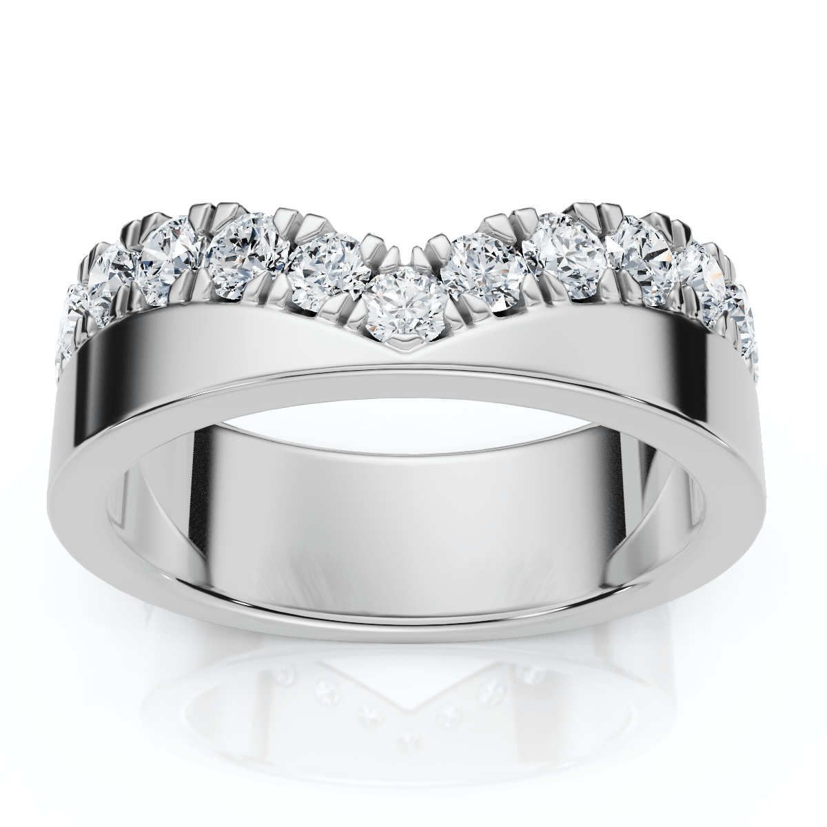 3/4Ct Diamond Kai Wedding Stackable Guard Ring 14k Gold or Platinum Lab Grown